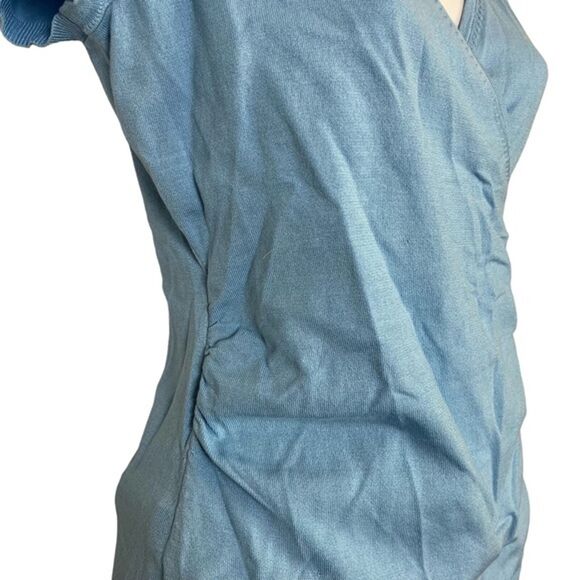 Ann Taylor Loft Y2K Silk Blend Knit Thin Short Sleeve Wrap Look Sweater NWT XS - Picture 9 of 16